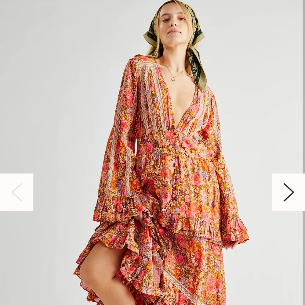 ISO free people wonderland floral maxi dress size XL